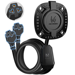 MICTUNING shore power inlet showcasing rugged build for RV, boat, or trailer connections
