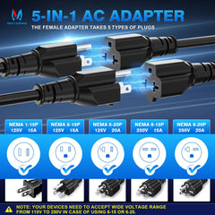 MICTUNING 5-in-1 adapter close-up enabling versatile plug compatibility on-site
