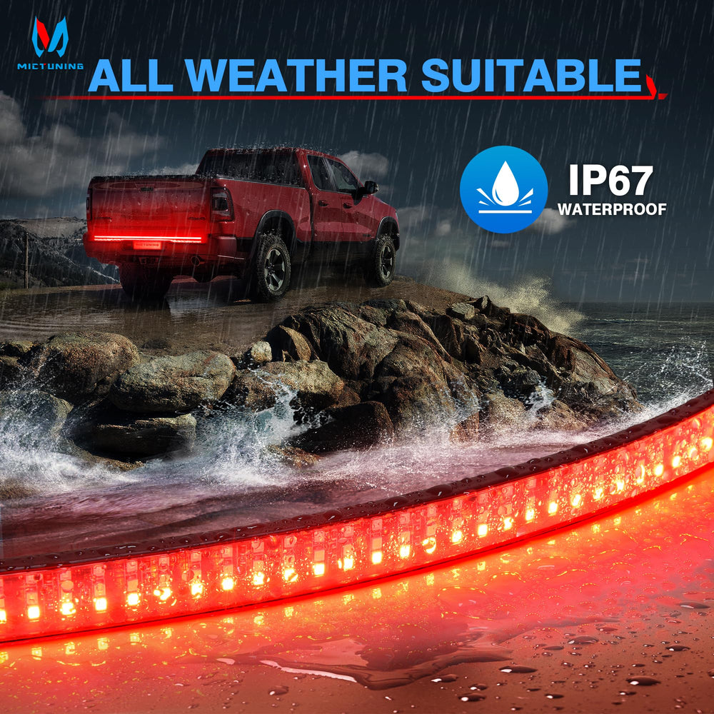 MICTUNING tailgate light as running light providing continuous rear illumination