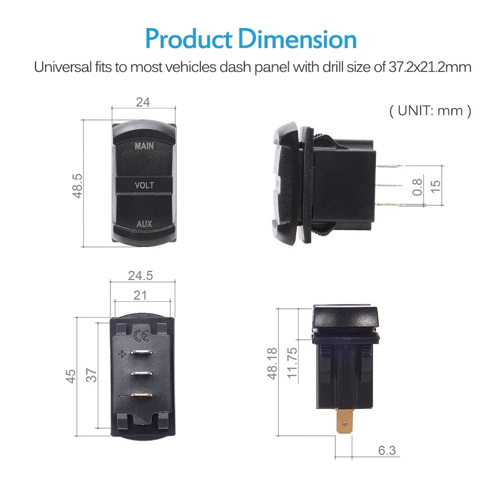 Dual battery monitor use case for RVs, trucks, and boats