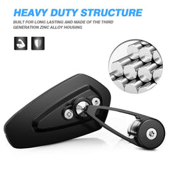 MICTUNING anti-glare surface provides clearer rear views during night rides.