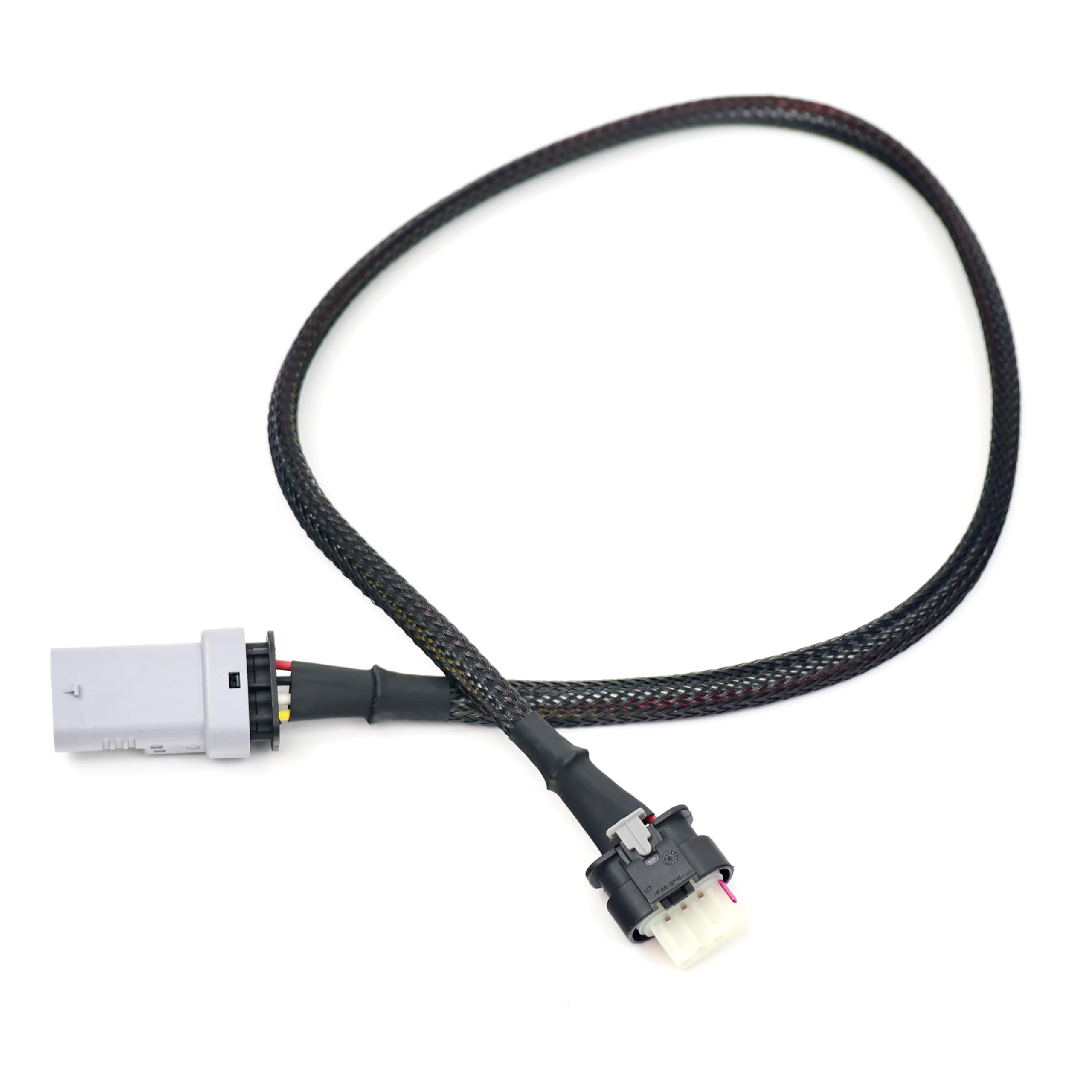 OEM-style connectors on the extension harness ensuring secure sensor data