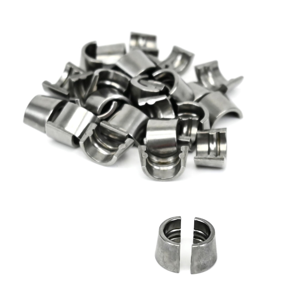 Michigan Motorsports 7-degree valve locks secure LS/LT valvetrain.