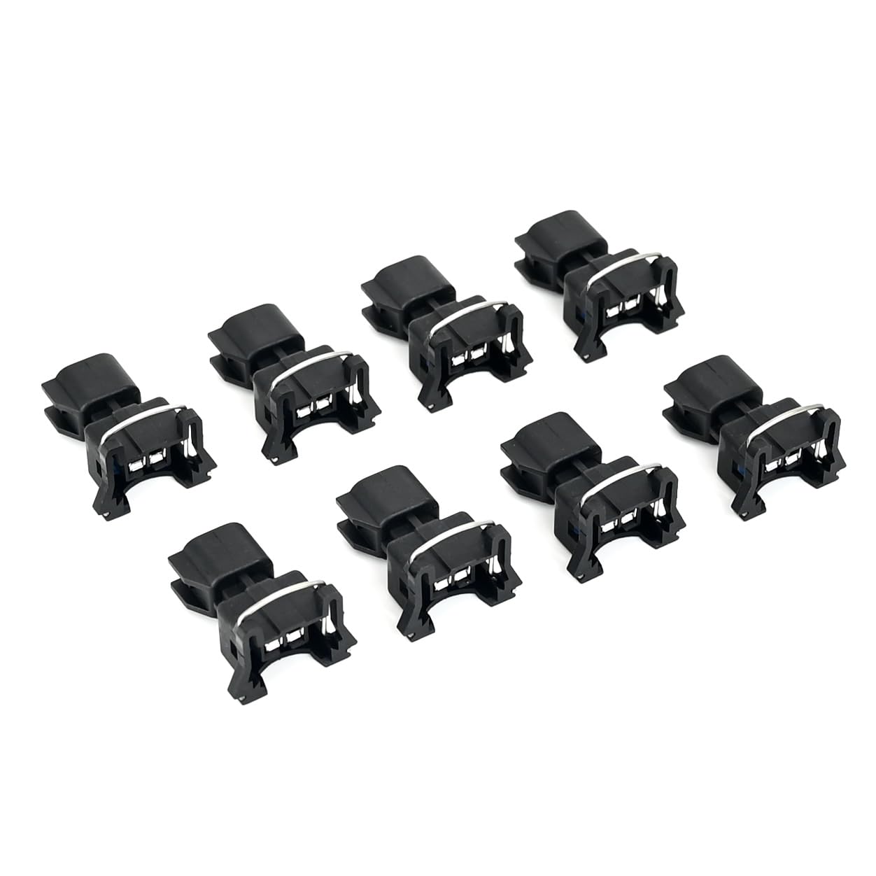 Michigan Motorsports EV6 to EV1 adapter 8-pack shown for GM engines.