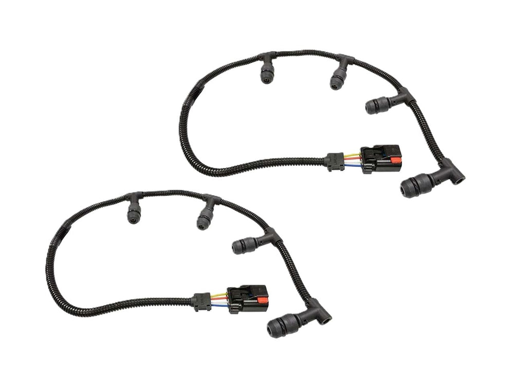 Michigan Motorsports glow plug harness closeup showing sturdy Ford 6.0L connectors