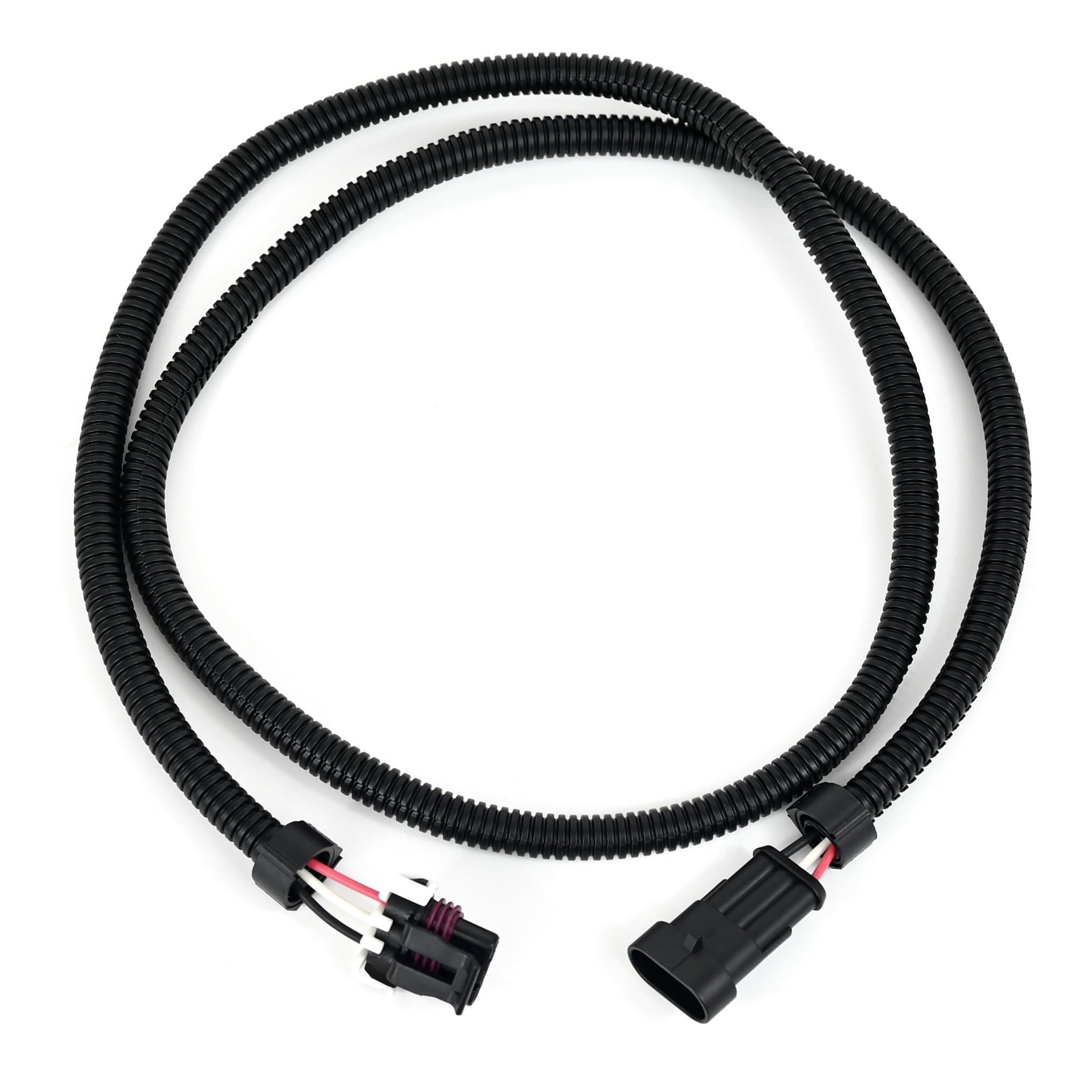 Michigan Motorsports LS front cam extension closeup with secure OEM-style connectors