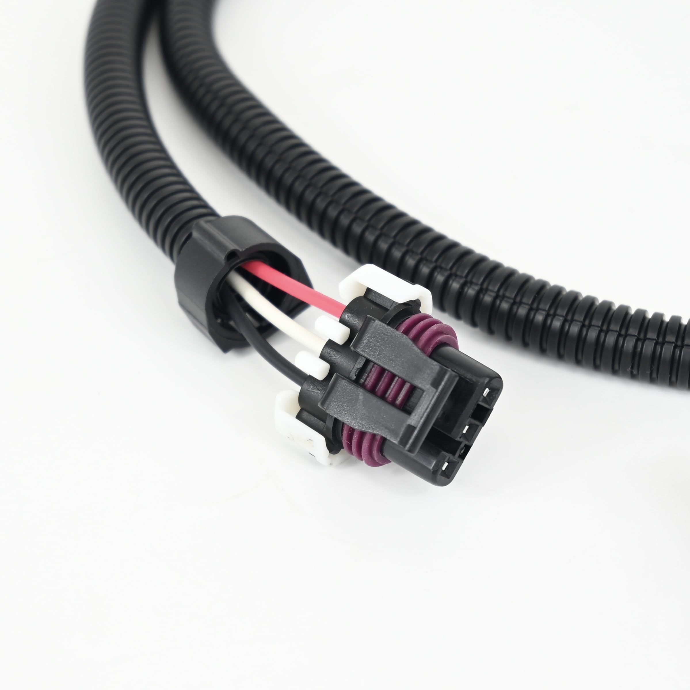 Michigan Motorsports LS front cam extension plugged into sensor for plug-and-play setup