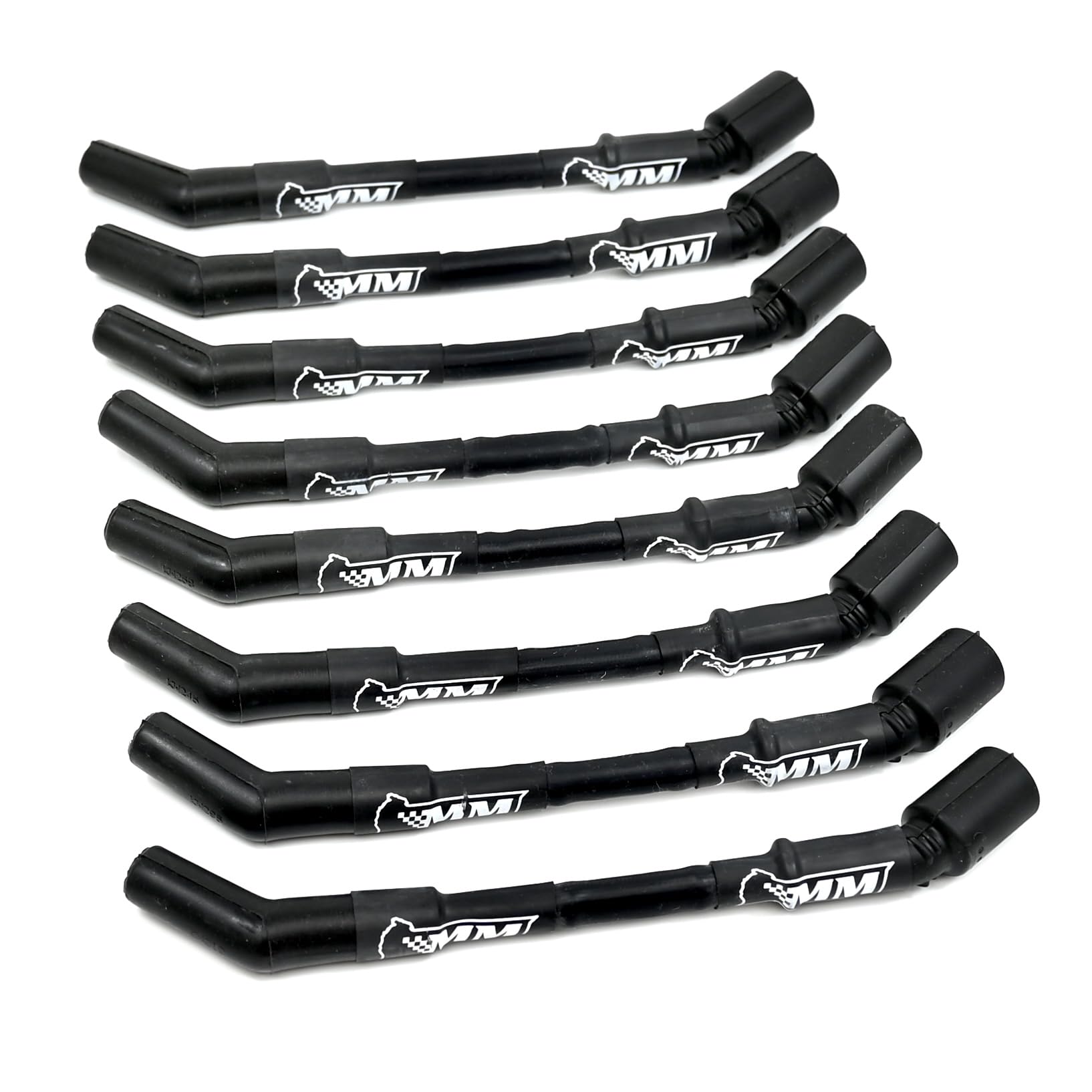 Michigan Motorsports LS wire set with black 10mm boots for clean under-hood aesthetics.