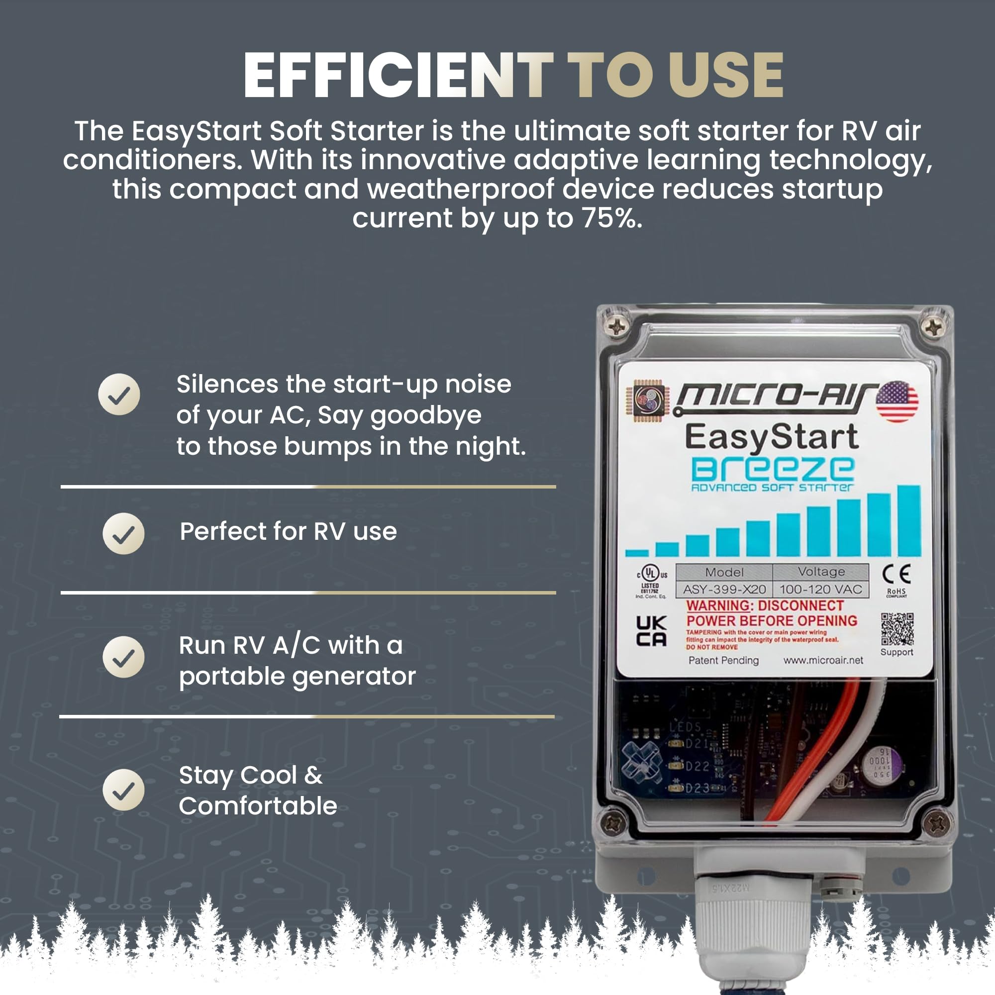 Micro Air EasyStart 399 demonstrates wide compatibility with multiple RV AC systems.