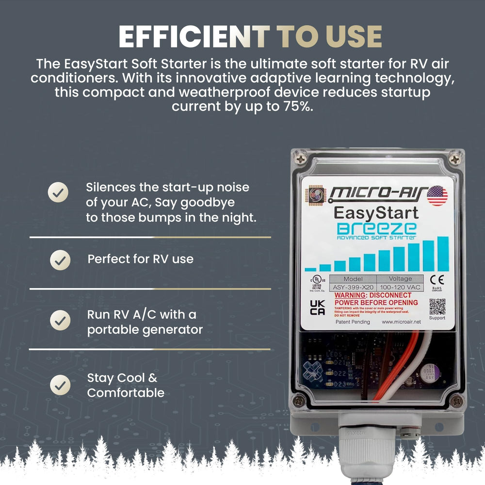 Micro Air EasyStart 399 demonstrates wide compatibility with multiple RV AC systems.