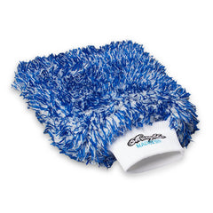 Microfiber Madness Incredimitt car wash mitt with plush surface for scratch-free washing.