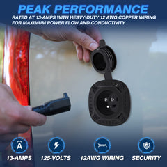 MICTUNING 16-inch extension cord connected, offering flexible installation options.