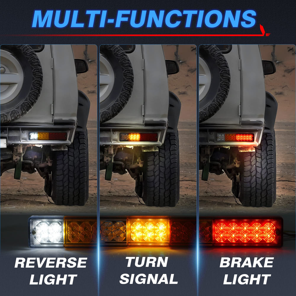 MICTUNING 20 trailer tail lights bar DC12V: reliable signaling with easy wiring
