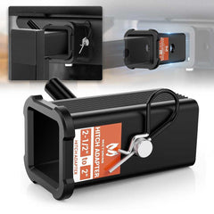 MICTUNING 2-1/2 to 2 hitch adapter front view for easy installation and compatibility.