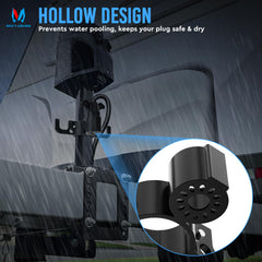 MICTUNING aluminum chain hook holder keeps hooks organized and off the ground.