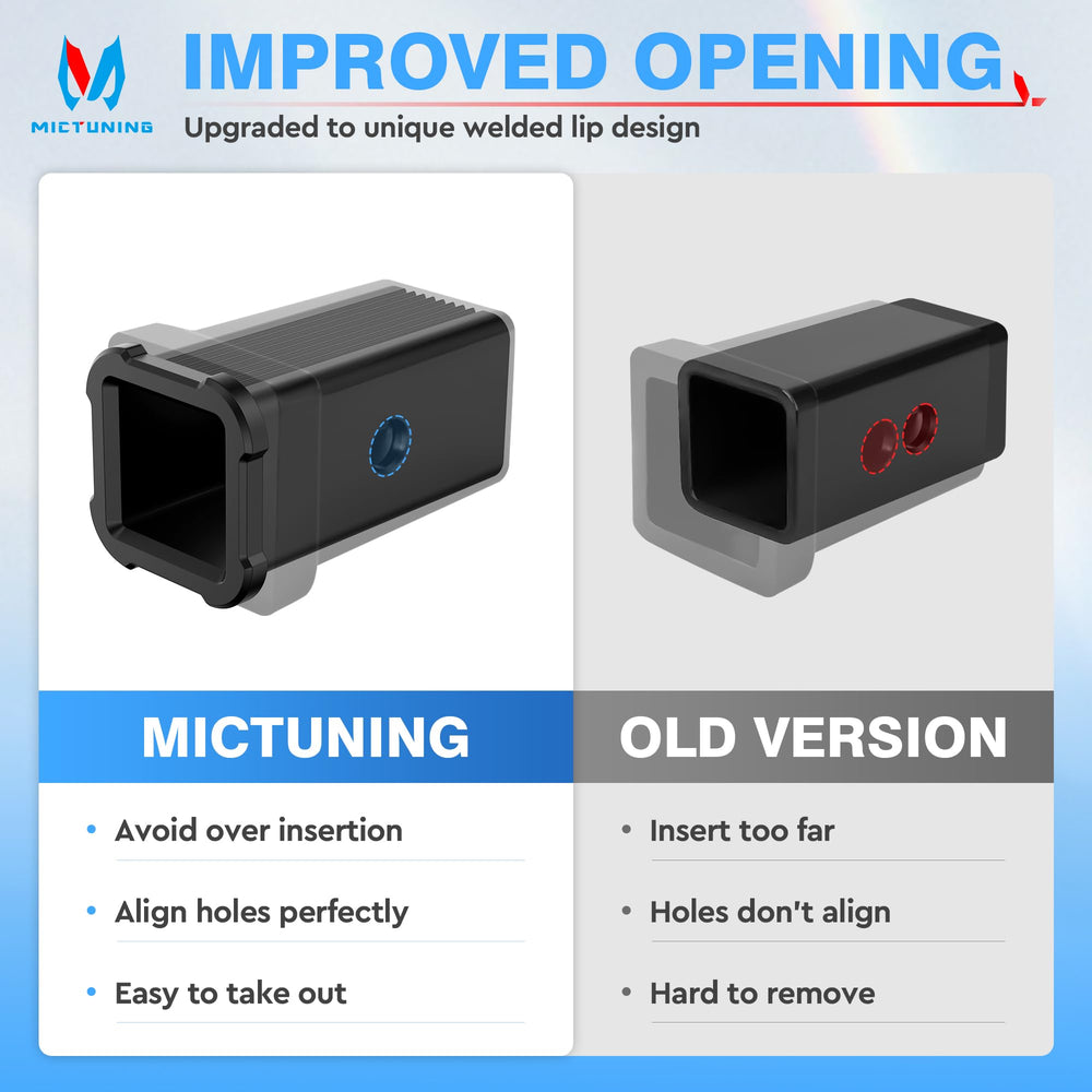 MICTUNING aluminum construction with black powder coat resists rust and scratches.