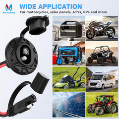 MICTUNING dust cap waterproof cover protecting SAE connectors