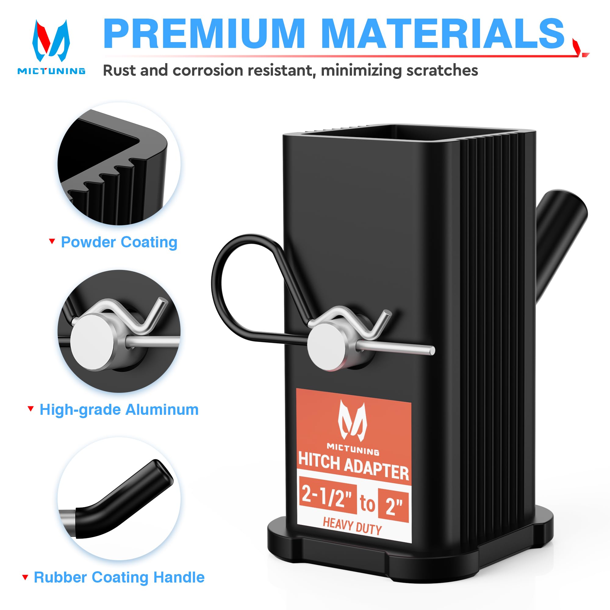 MICTUNING welded lip edge aligns the pin hole precisely.
