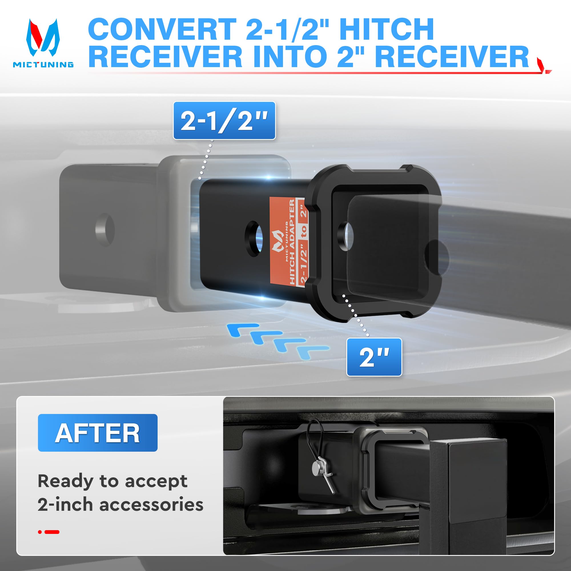 MICTUNING exhaust groove design enables smooth sliding into the receiver.