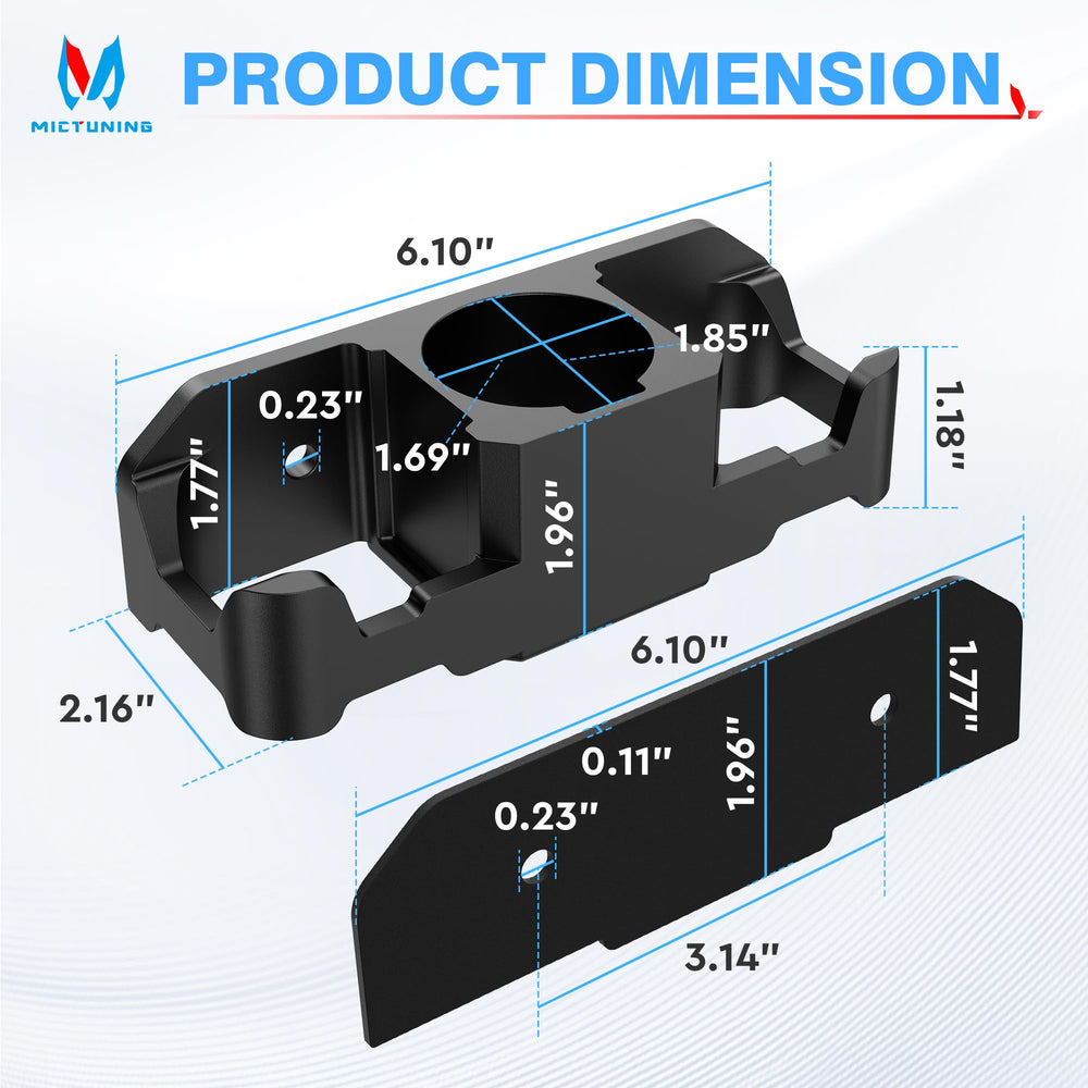 MICTUNING protective back pad and screws support secure installation