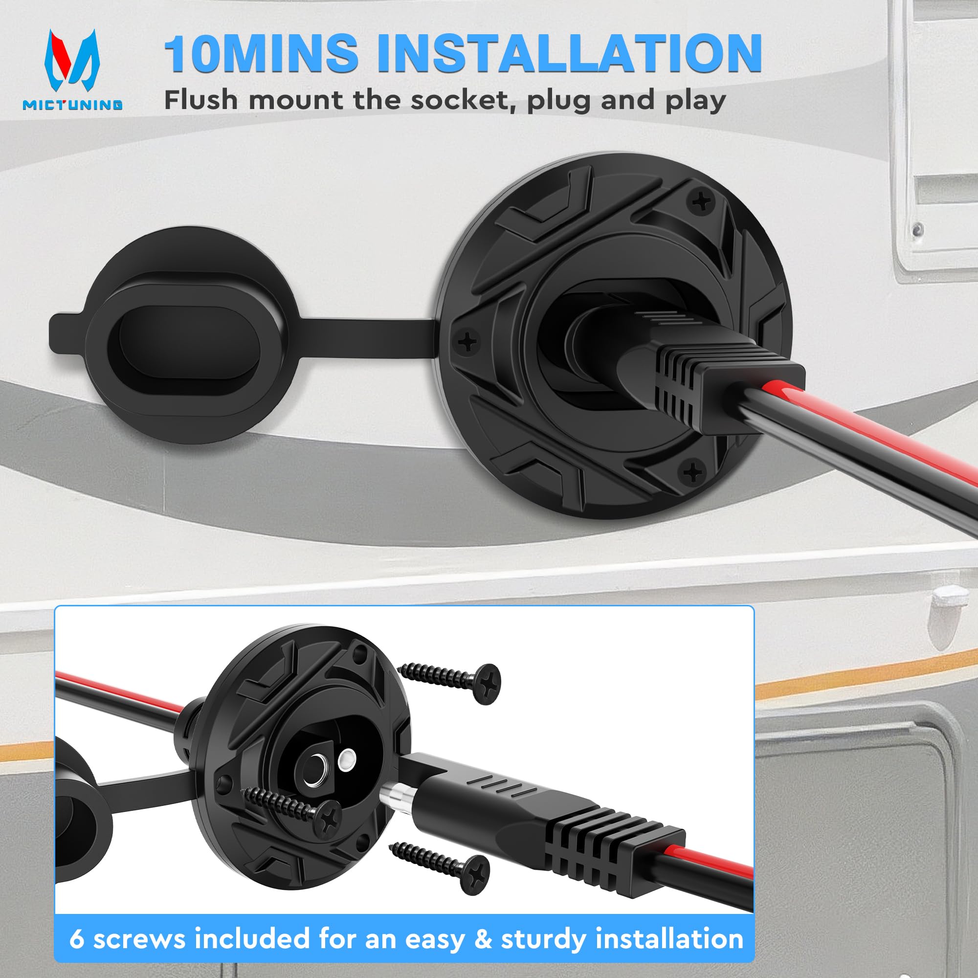 MICTUNING PVC insulation jacket withstands heat and weather conditions