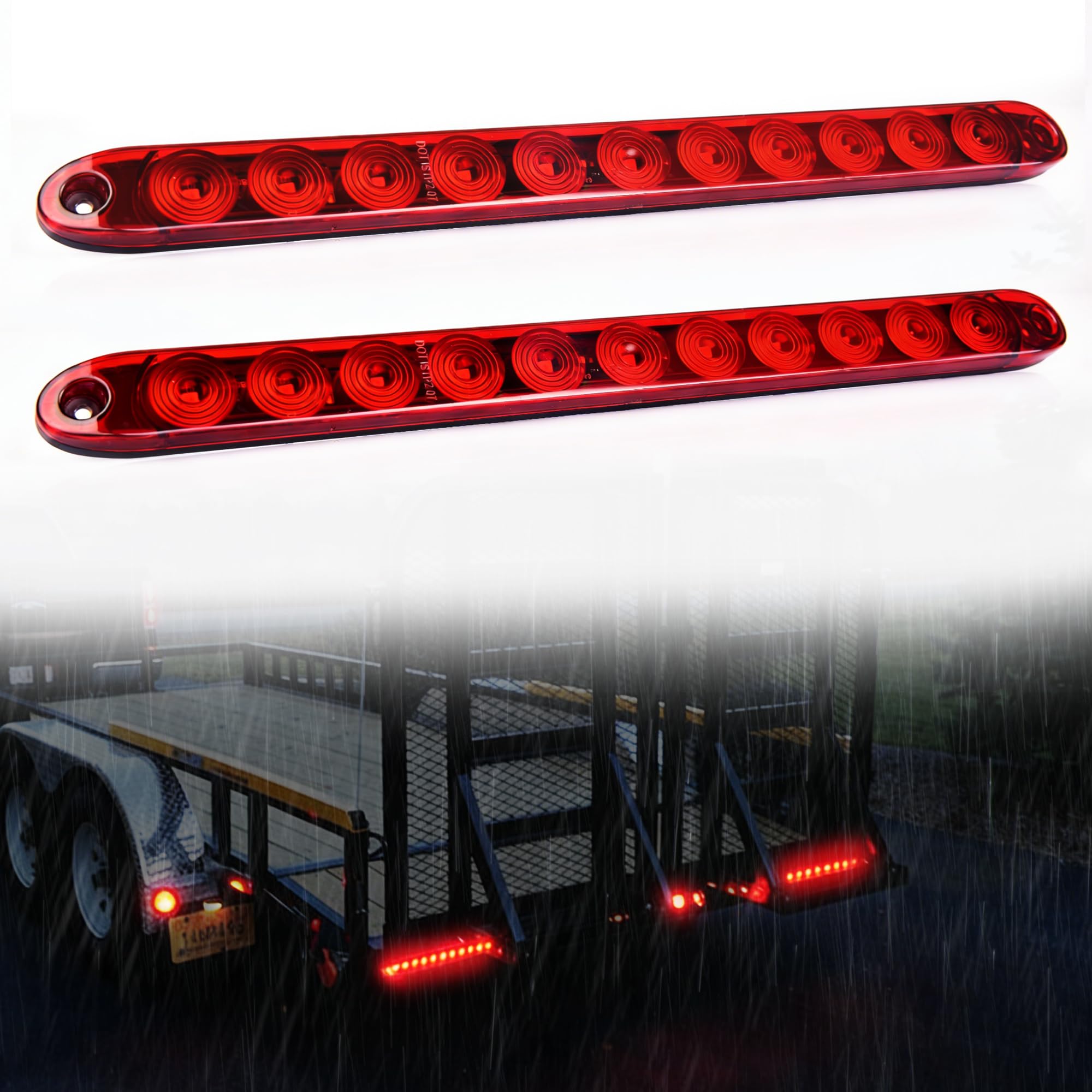 MICTUNING trailer light bar with 11 LEDs boosts daytime and nighttime visibility.