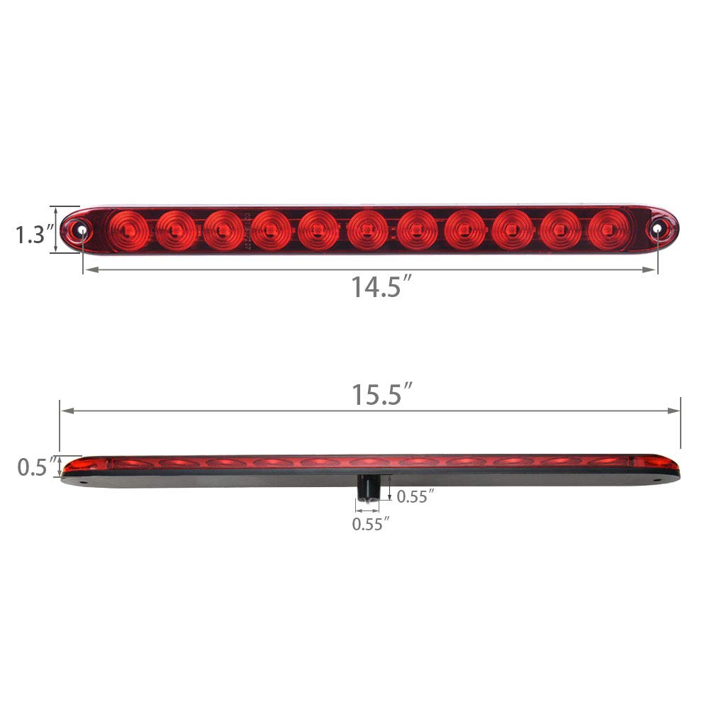 MICTUNING red marker lights improve safety when hitching at night.