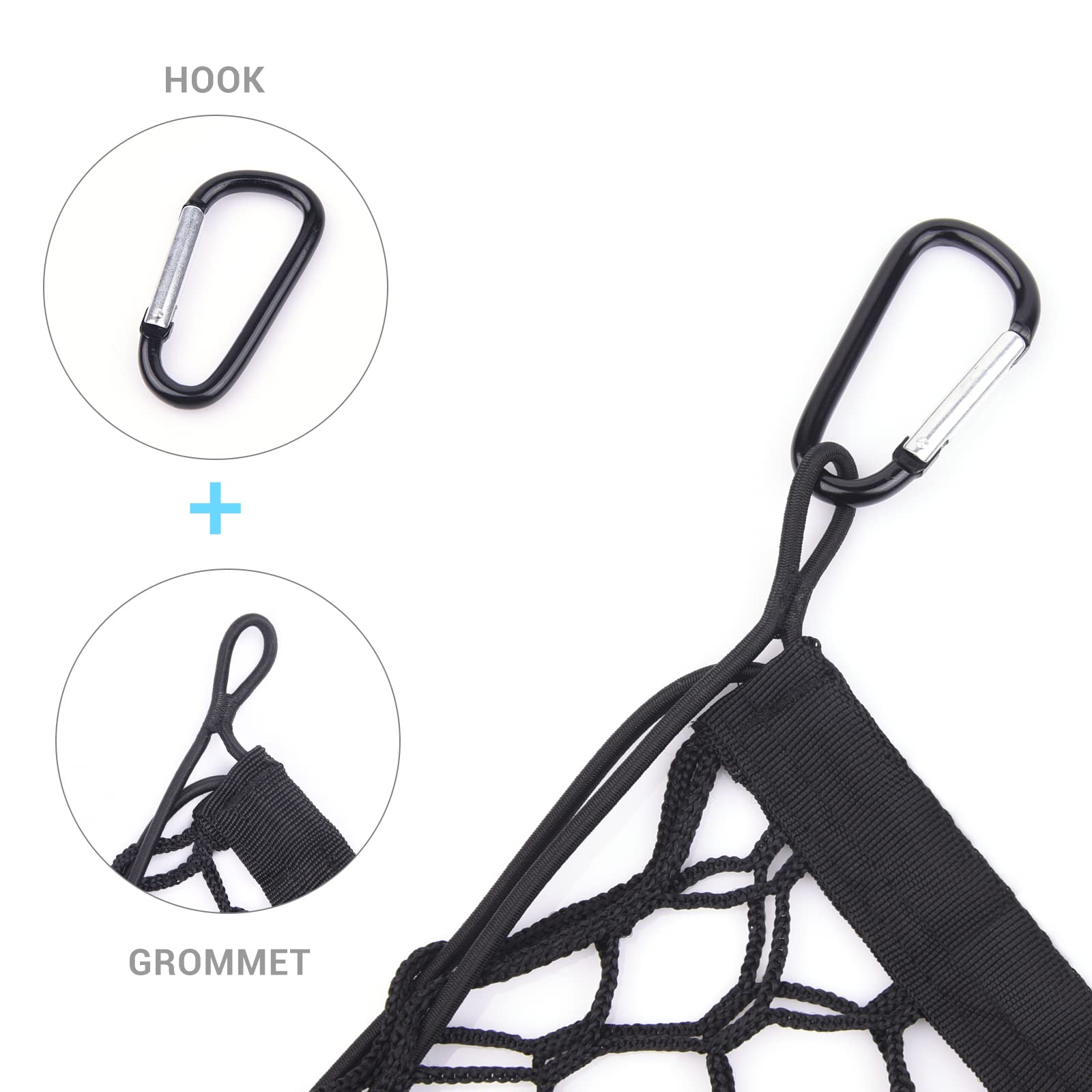 MICTUNING truck bed cargo net securing gear in Silverado during travel.