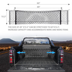 MICTUNING truck bed cargo net made of polyamide for durability and longevity.