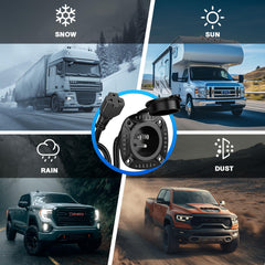 MICTUNING waterproof cap protects the AC port from weather.