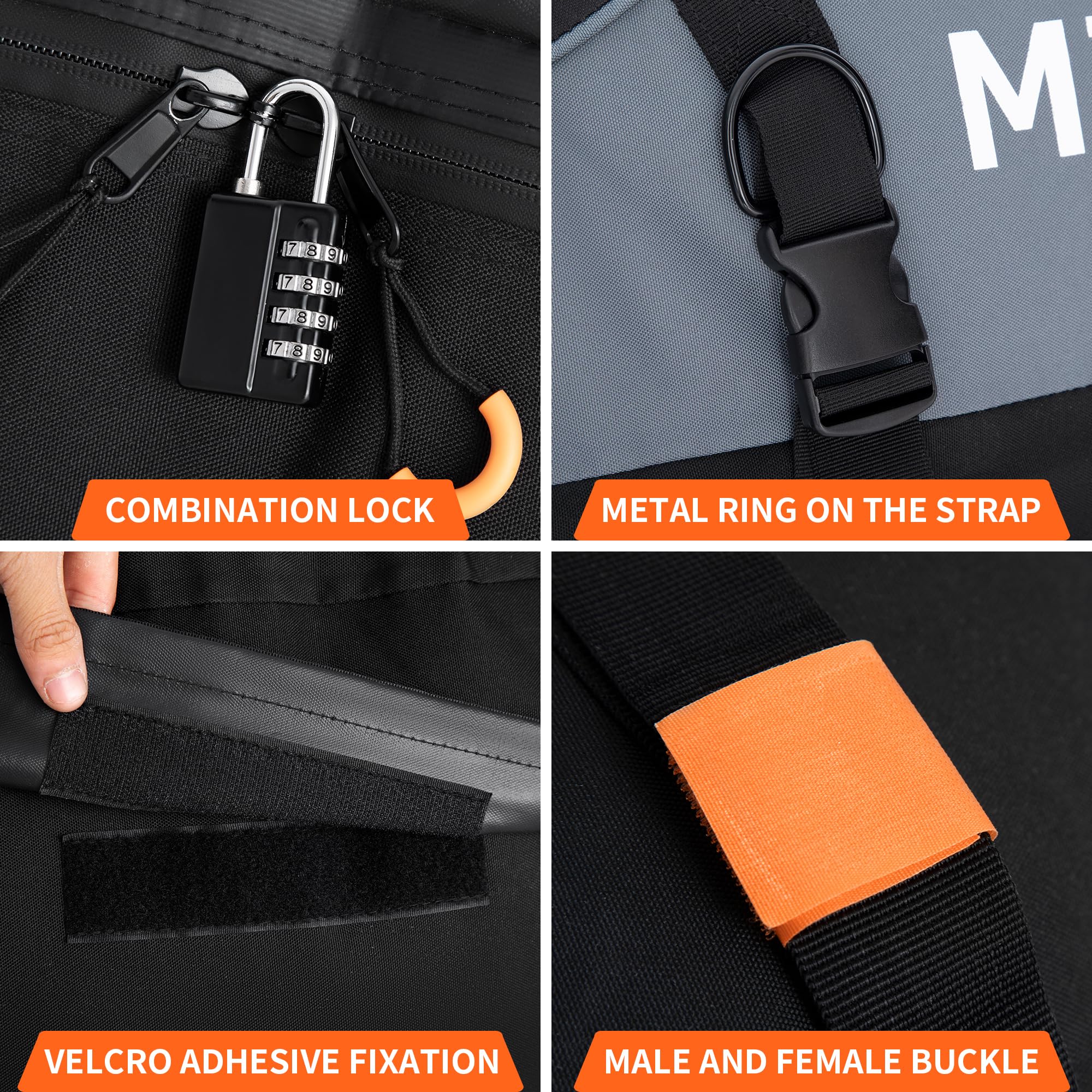 MIDABAO included anti-slip mat stabilizes cargo during travel