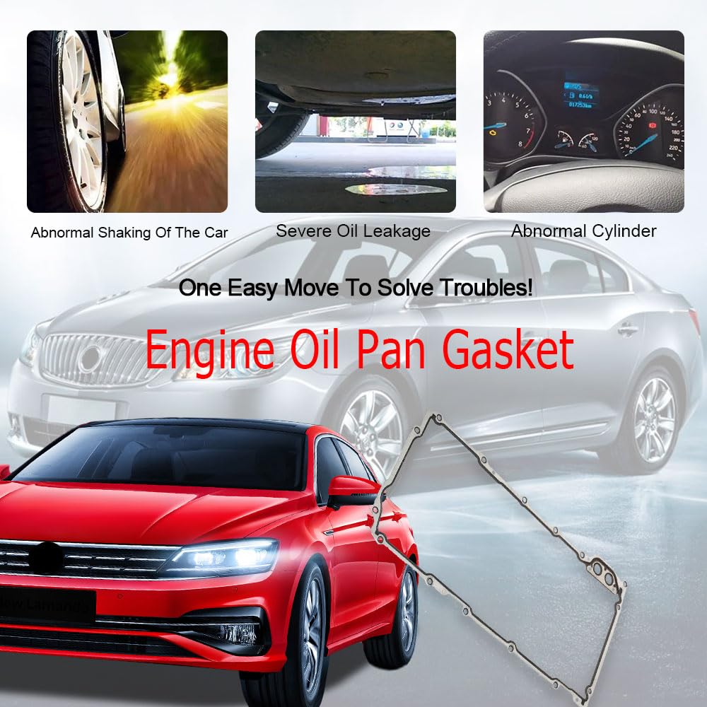 Middrivr oil pan gasket set detailed view highlights durable material and precise fit.