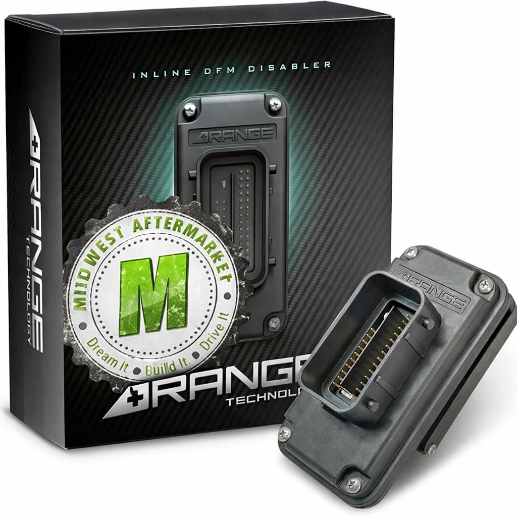 Midwest Aftermarket Range DFM Disabler Module front view showing compact, plug-and-play form for smoother V8 power