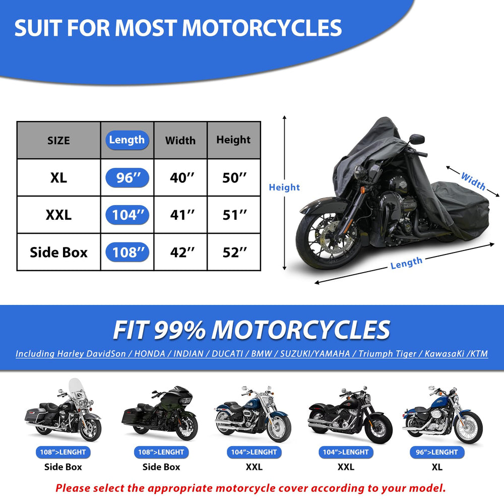 MIEAPOND Harley cover withstands waterproof test for reliable all-weather protection.