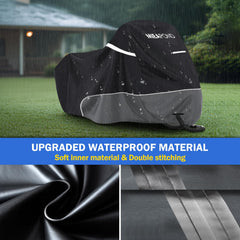 MIEAPOND Harley cover includes wind buckles for a secure outdoor use.