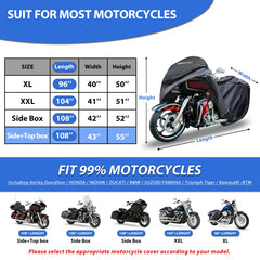 Mieapond road glide limited fit cover offers snug protection at night with reflective strips
