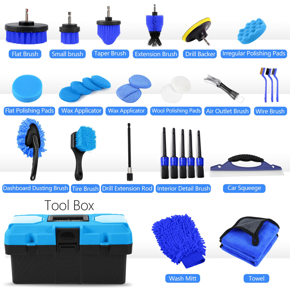 MIANYINGR drill brush attachments for efficient scrubbing on interiors and exteriors.