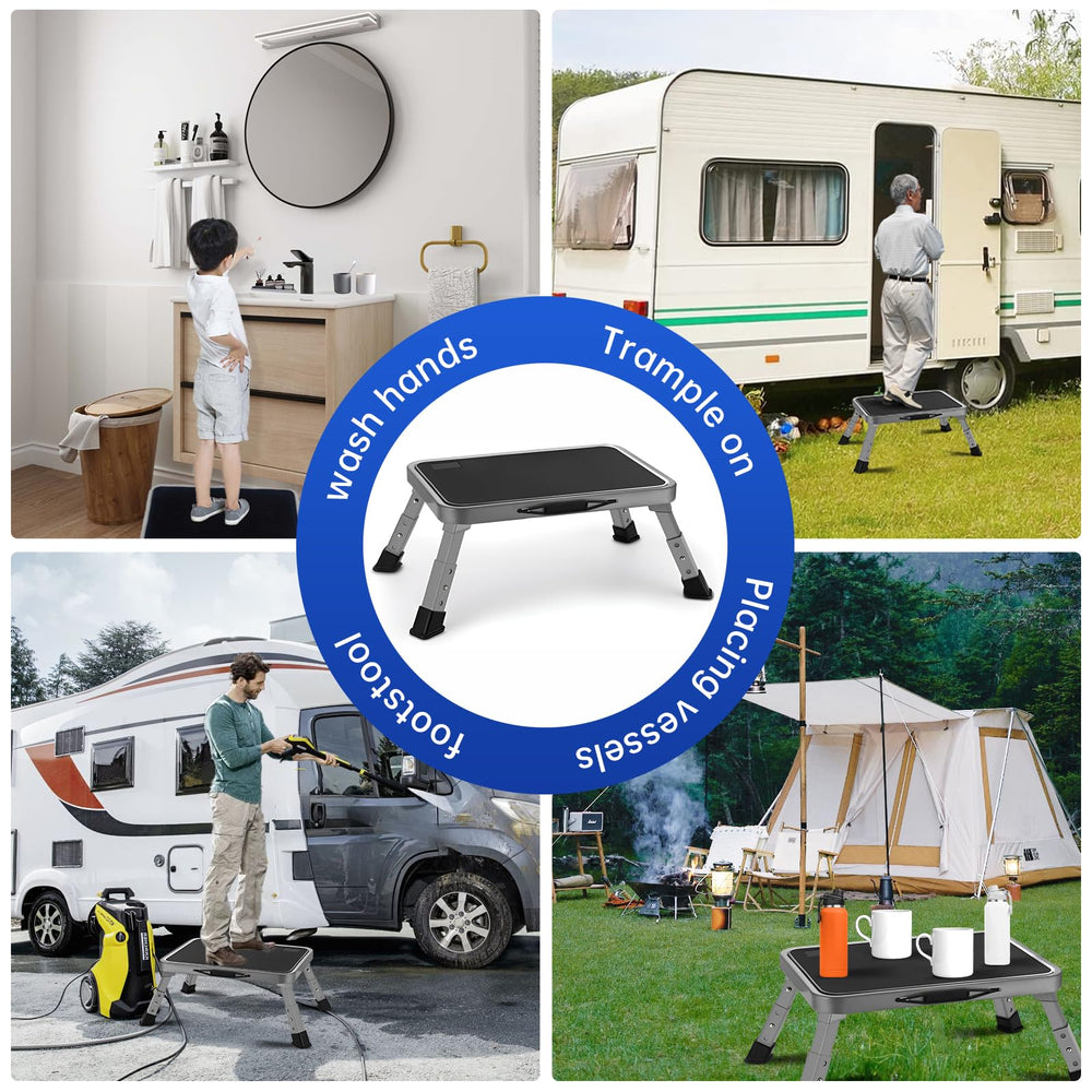 Mifami multipurpose step stool helps reach high shelves and counters.