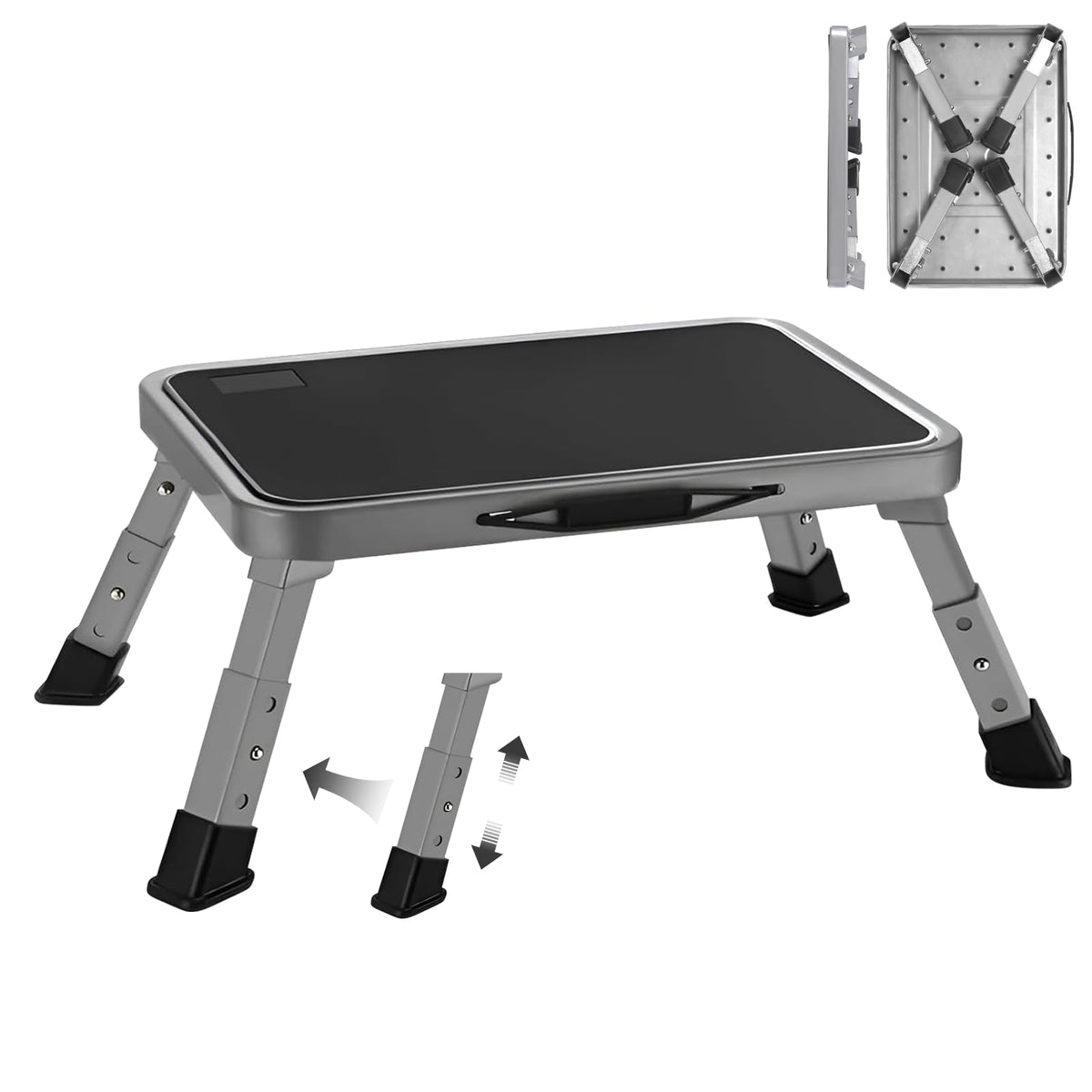 Mifami RV Step Stool Foldable – non-slip platform for secure travel access.
