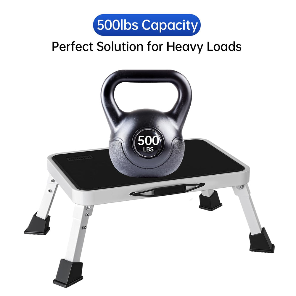Mifami RV Step Stool non-slip platform ensures secure footing on tile.