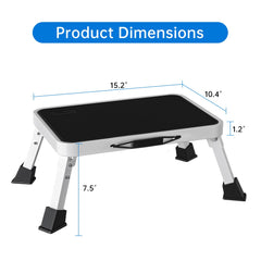 Mifami RV Step Stool open shows a sturdy one-step height for counters.