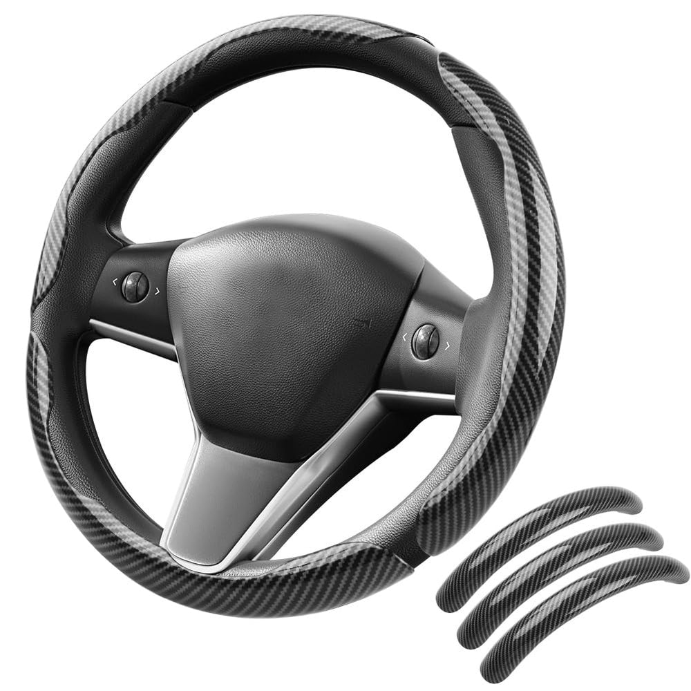 MIFEIHONGE carbon fiber wheel cover texture close-up highlighting premium grip.
