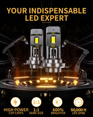 MIFMIA 6500K cool white bulb with plug-and-play fit for easy installation.