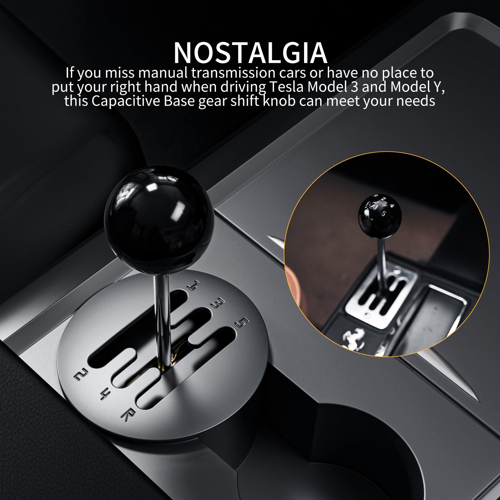 MIFMIA cup holder shifter dashboard integration view for Tesla Model 3 and Model Y