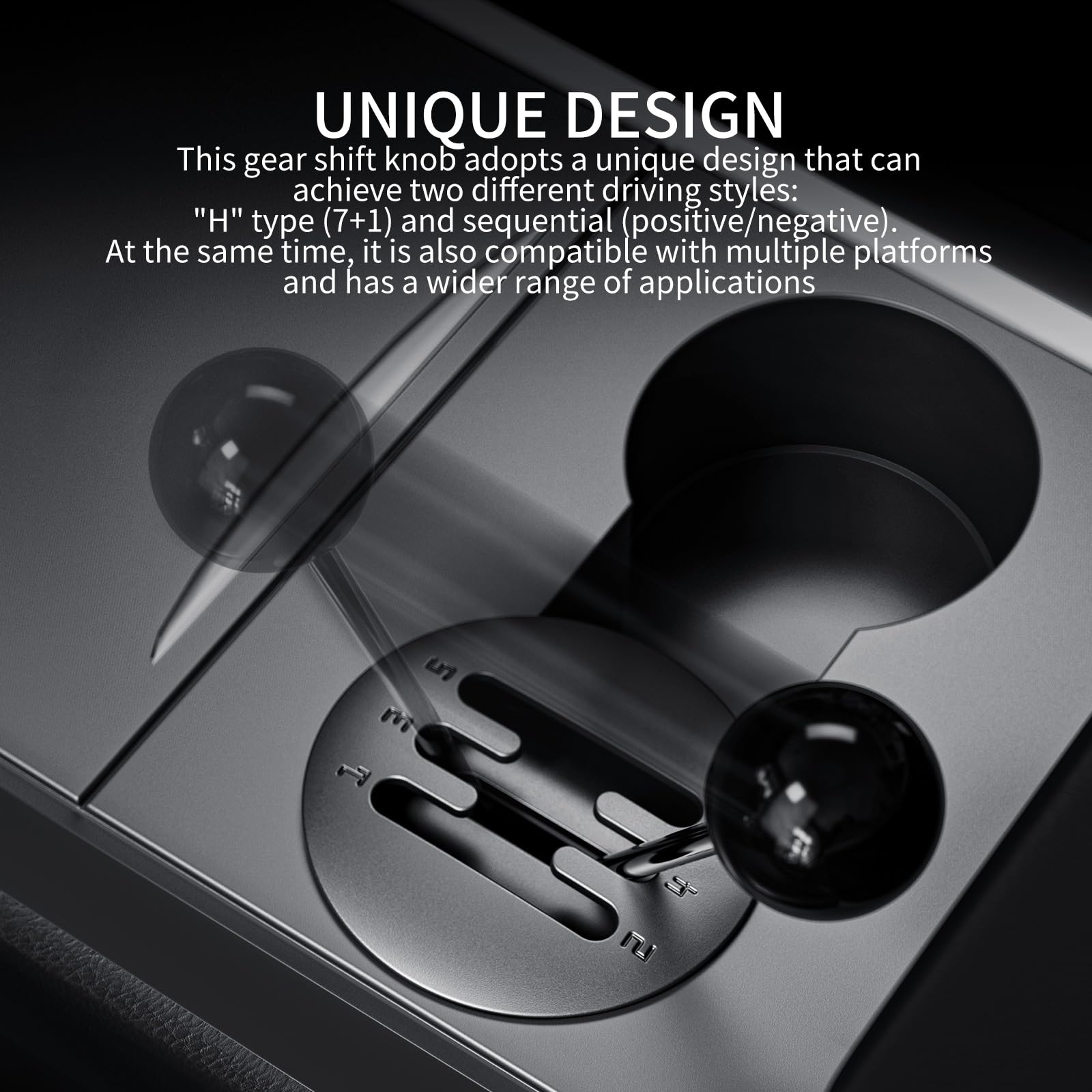 MIFMIA cup holder shifter side profile view with compact footprint