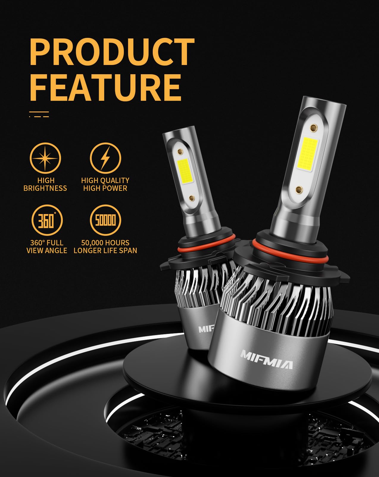 MIFMIA H11 bulbs combo kit contents for quick, easy installation.
