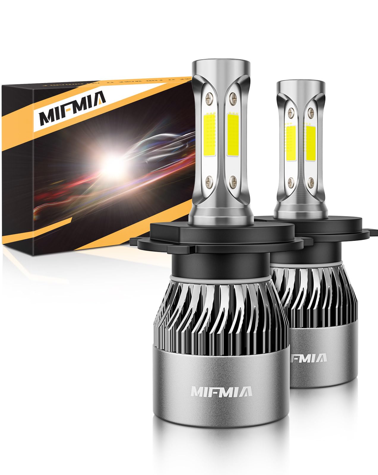 MIFMIA HB6500K cool white bulbs deliver sharp illumination for night driving