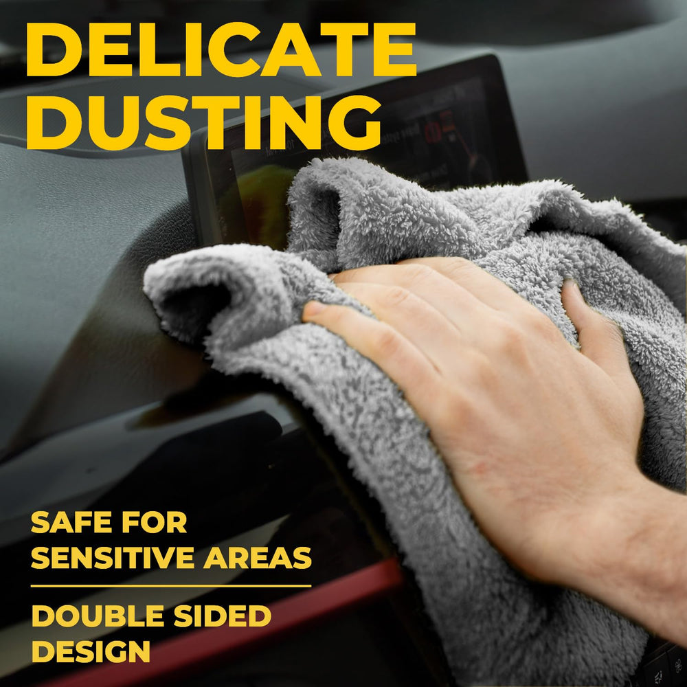 Mighty Cleaner dashboard and screen cleaning towel removes smudges safely