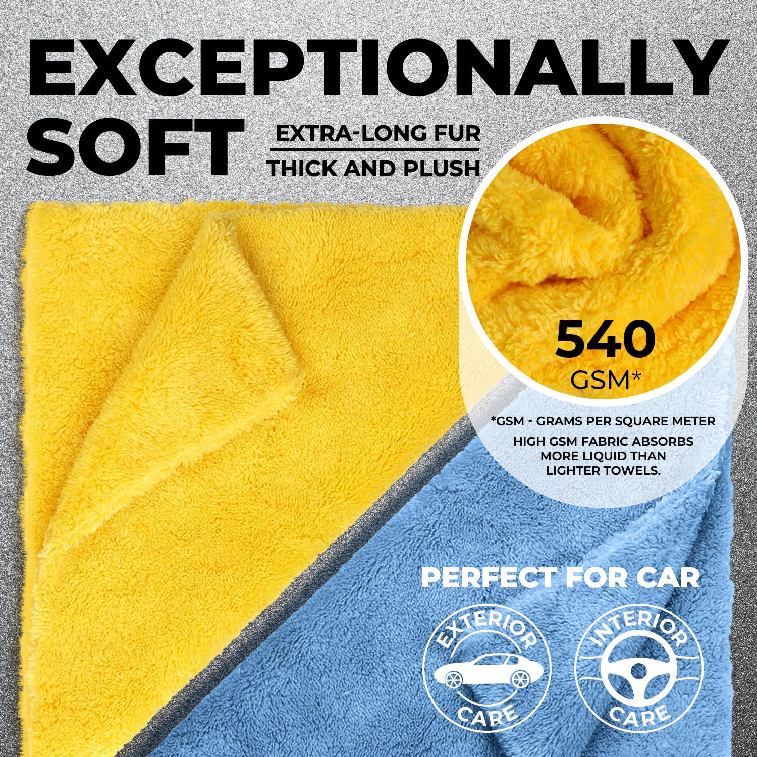 Mighty Cleaner detailing microfiber towel for polishing and glaze removal.