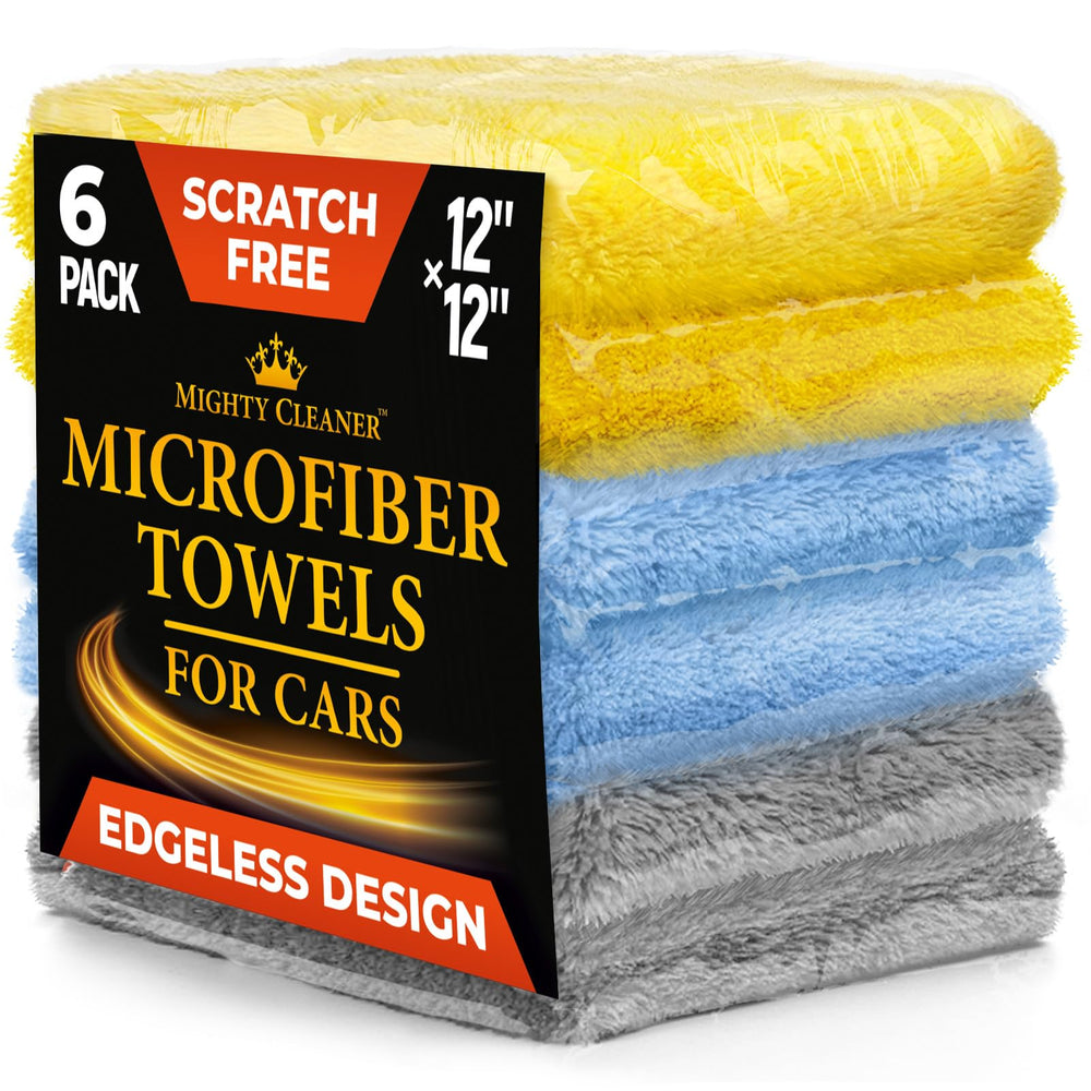 Mighty Cleaner edgeless microfiber towel for fast, streak-free car drying.